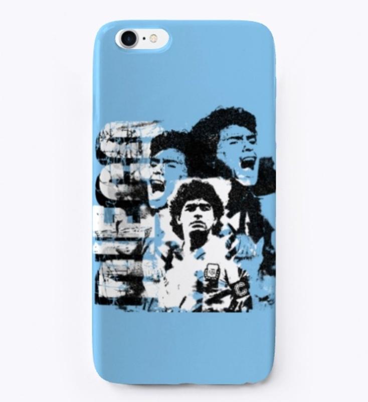 Football Art Diego Argentina Blue